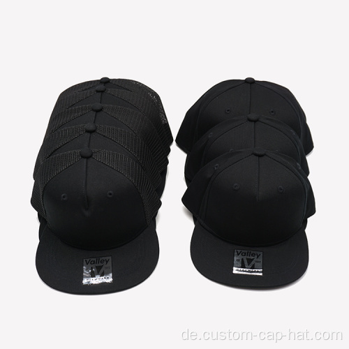 Black Snapback Cap Custom OEM Trucker Hüte